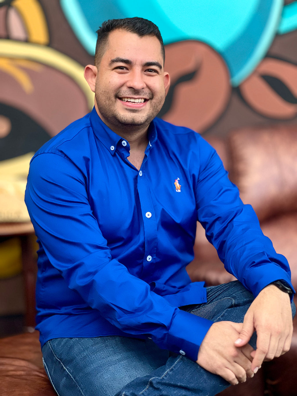 Camisa Hombre Azul Rey