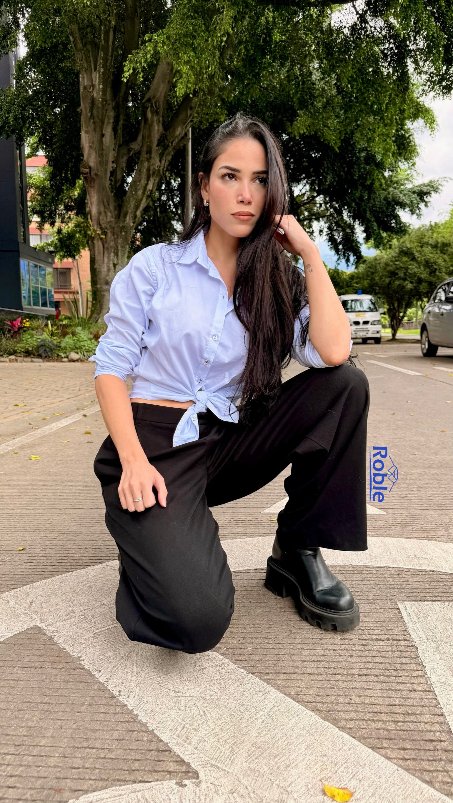 Camisa Mujer Lunar Blue