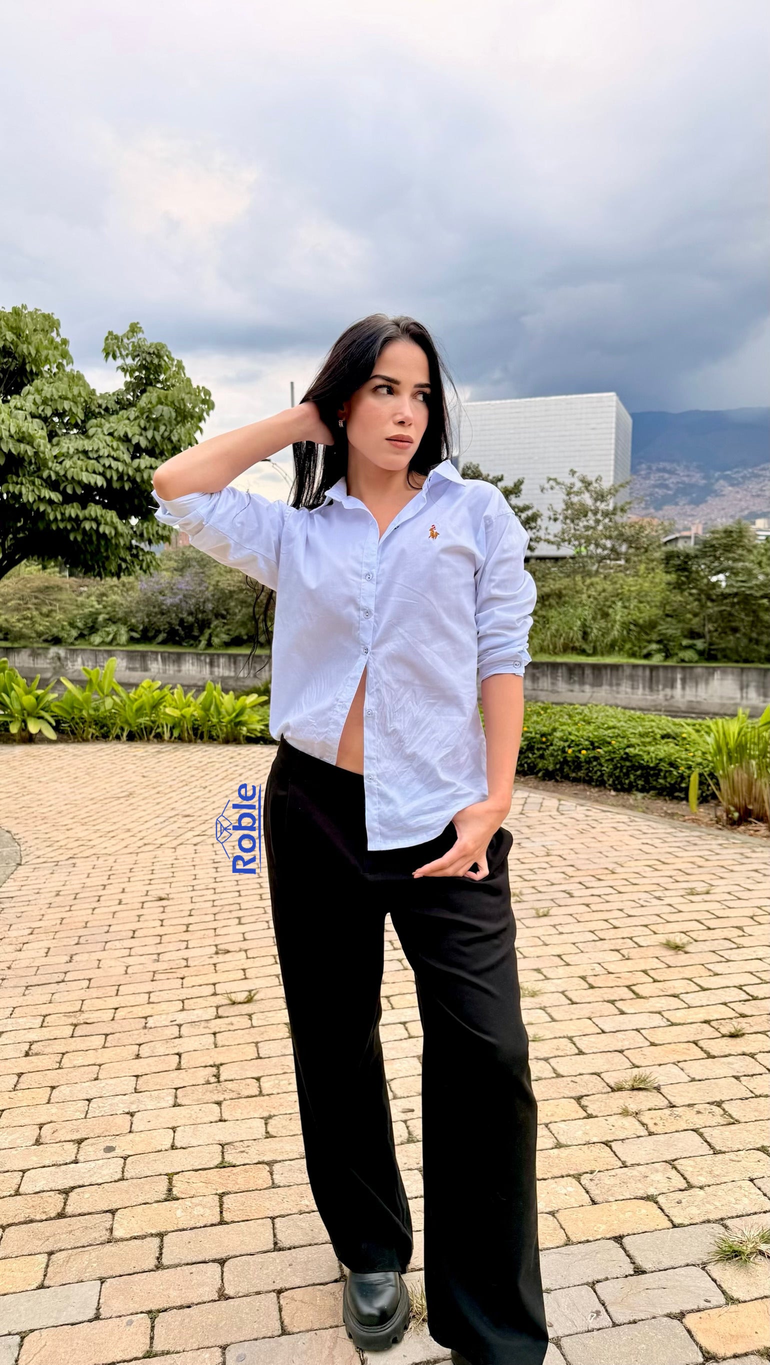 Camisa Mujer Lunar Blue