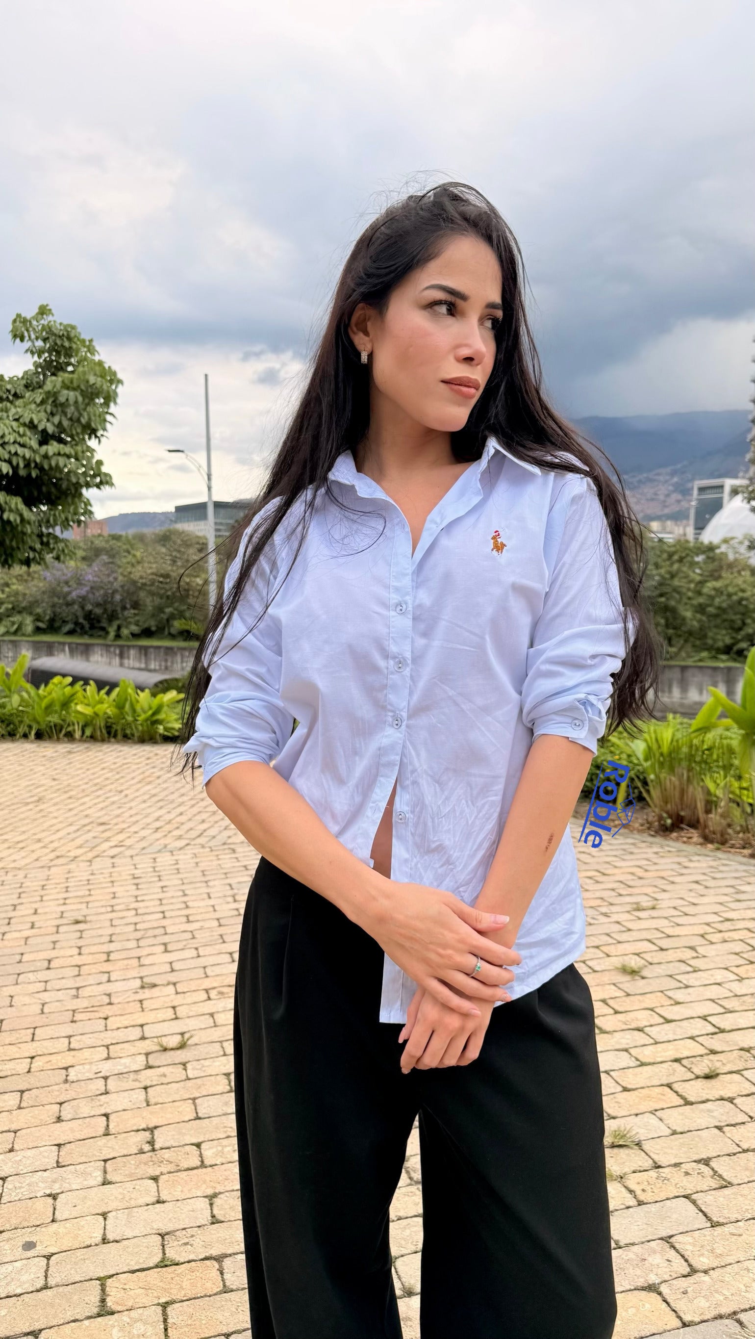 Camisa Mujer Lunar Blue